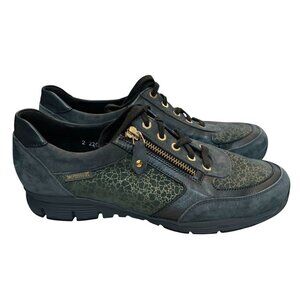 Mephisto Womens Leather Walking Shoes US 9 Side Zip Comfort Casual Gray European
